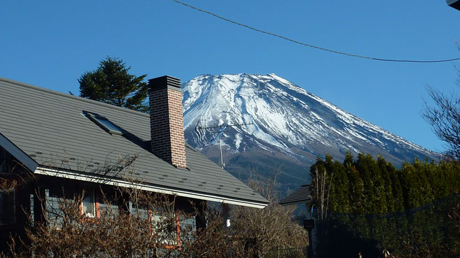 別荘地から望む富士